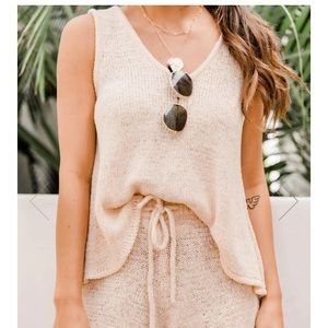 Pink Lily Sweater Tank. New.